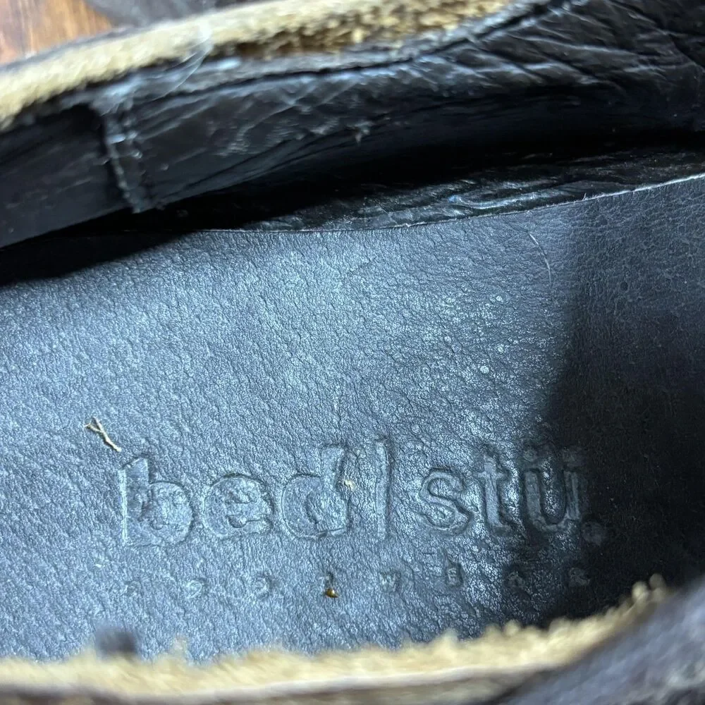 Bed Stu Shoes‎ Mens Size 9.5 Brown Leather Suede Cap Toe Oxford Lace Up Casual